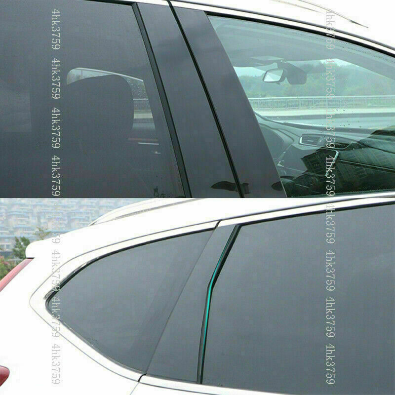 for Honda CR-V CRV 2017-2022 Piano Black Window Pillar Posts Door Trim Cover 6X