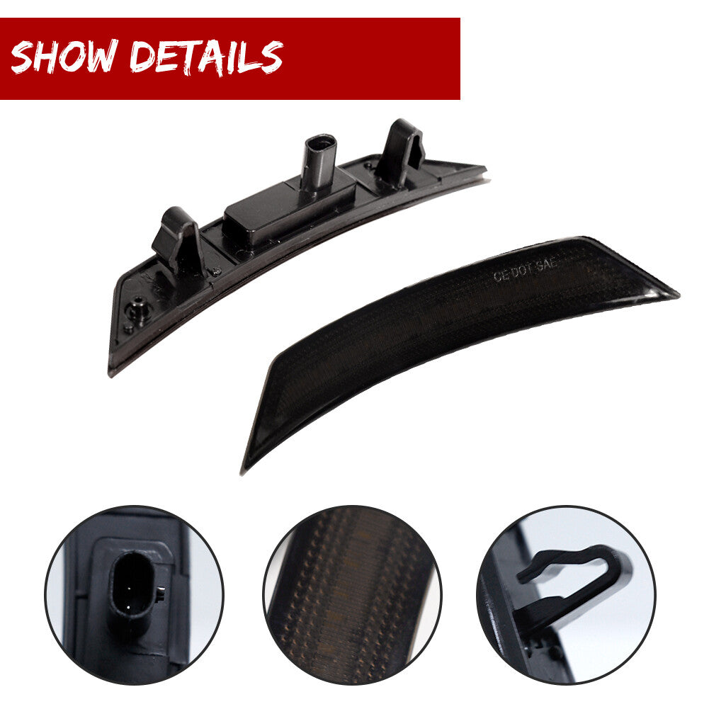 AMBER LED smoked front fender side marker lights for 2021-2022 for Chevrolet Blazer