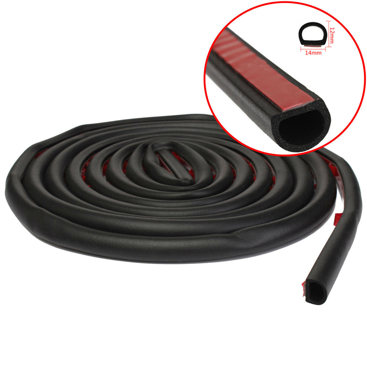 13-foot-4-meter D-shaped universal automotive door rubber weatherstrip