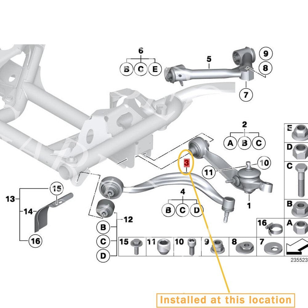 for Rolls-Royce for Phantom RR1 RR2 Right Front Suspension Control Bend Arm 31120409267