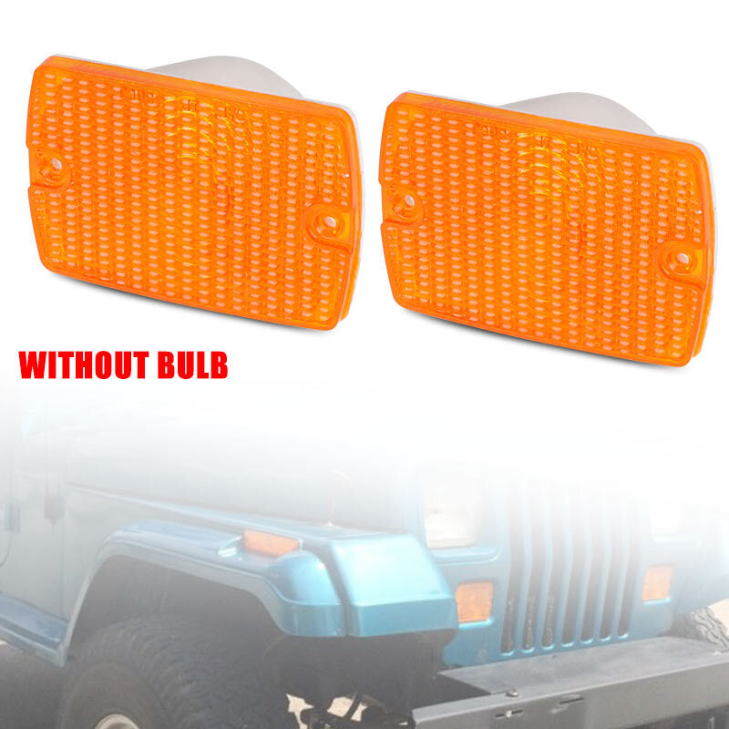 Front Bumper Turn Signal Lamps Side Marker Lights for Jeep 1987-1995 for Wrangler YJ