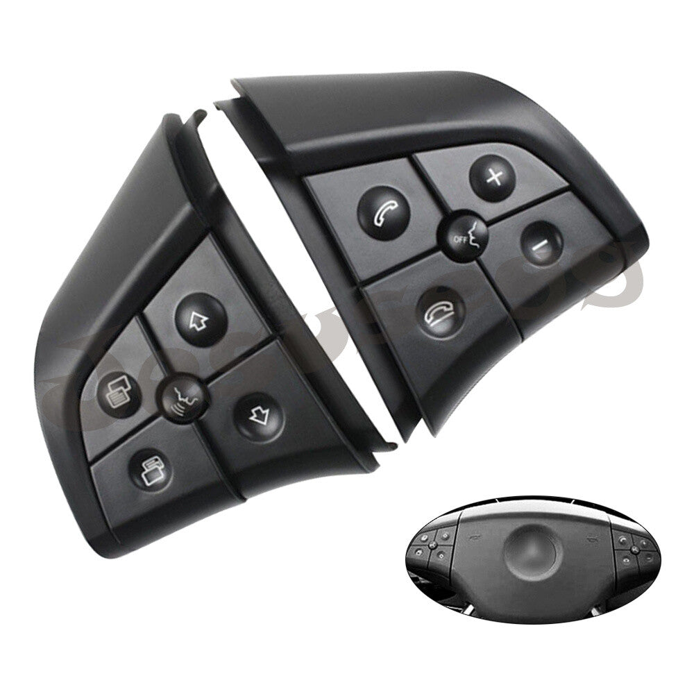 Qty 2 Steering Wheel Switch 5 Button Black Fit for Mercedes-Benz W164 W251 W245