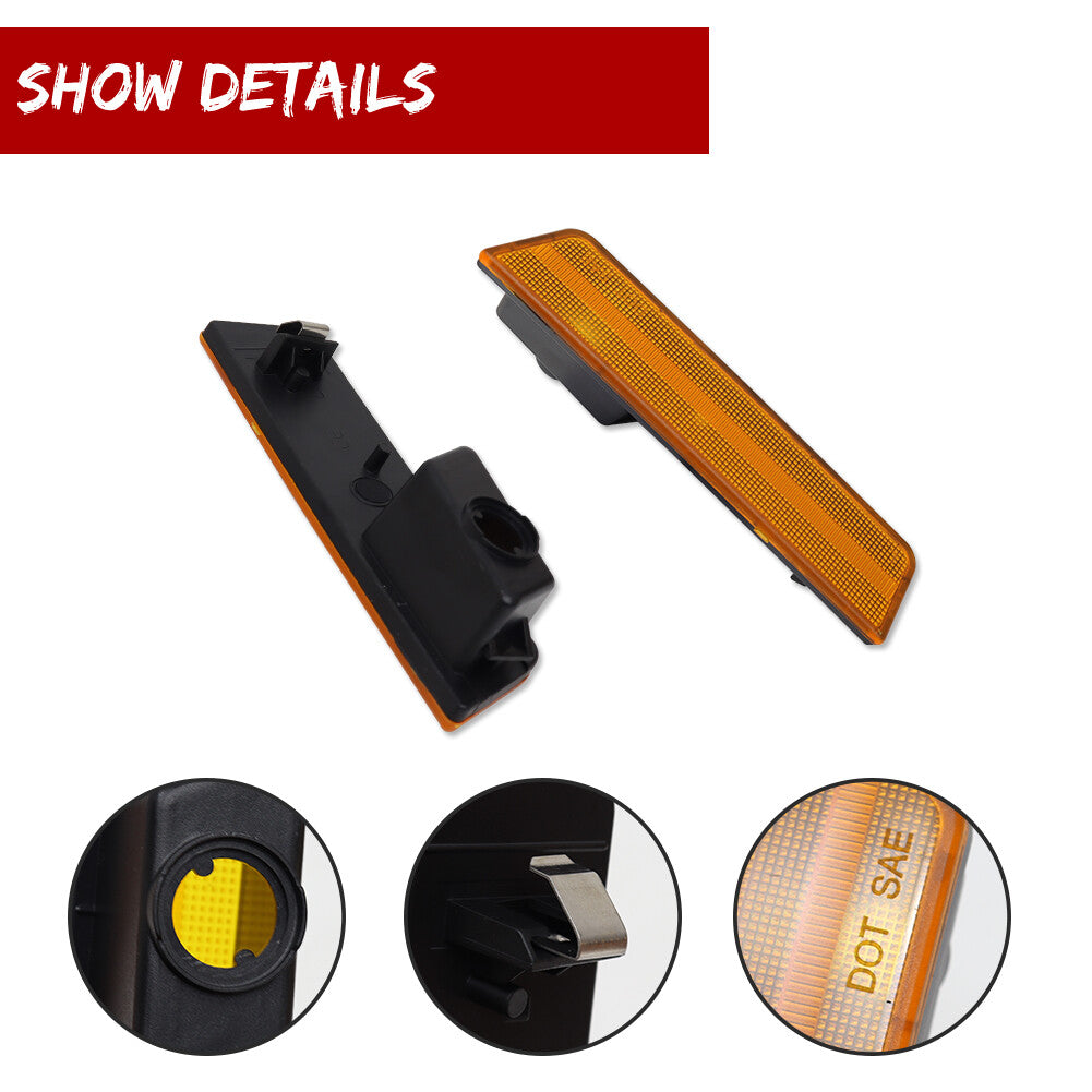 OE-style amber lens front marking light cover for 2008-2014 for Dodge for Challenger