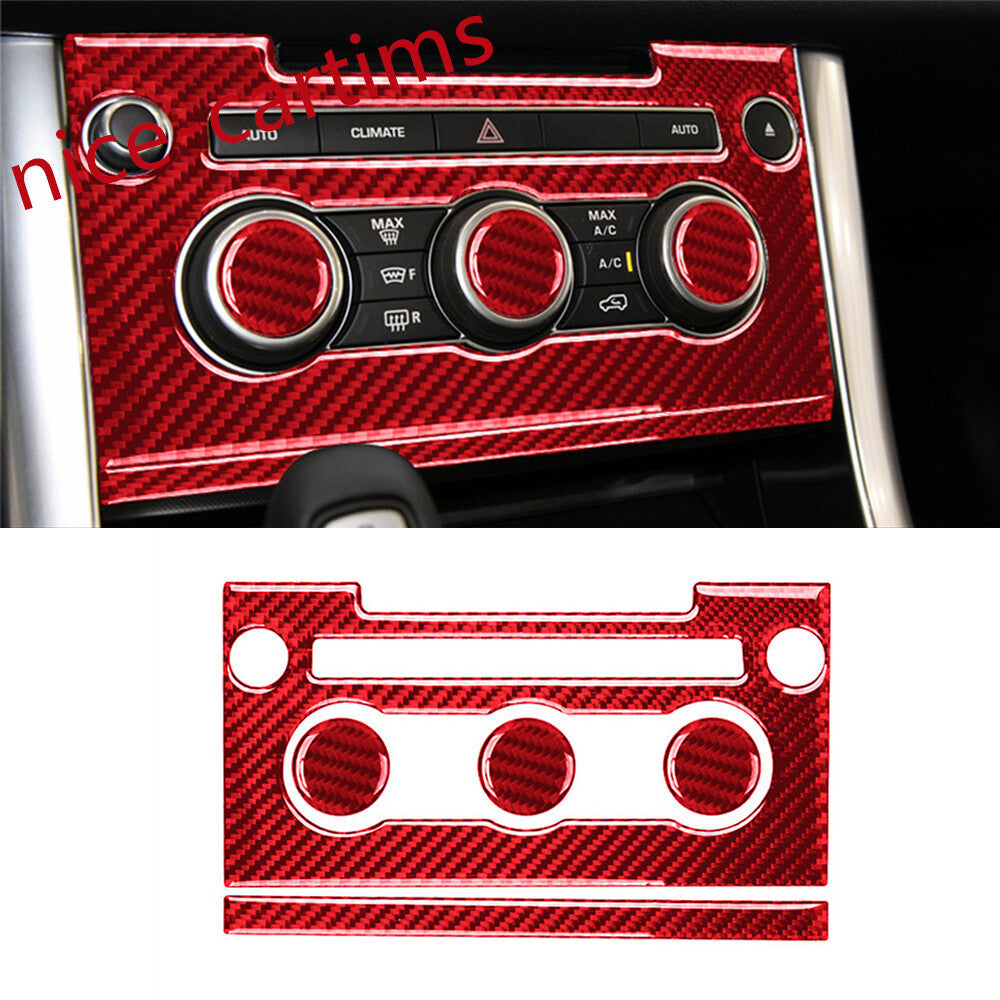 61Pcs Red Carbon Interior Full Set Trim Kits For LR for Range Rover Sport 2014-2017