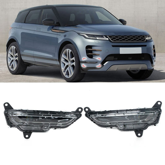 A pair of front DRL LED driving lights and fog lights are available for the 2020 for Land Rover for Range Rover Evoque.