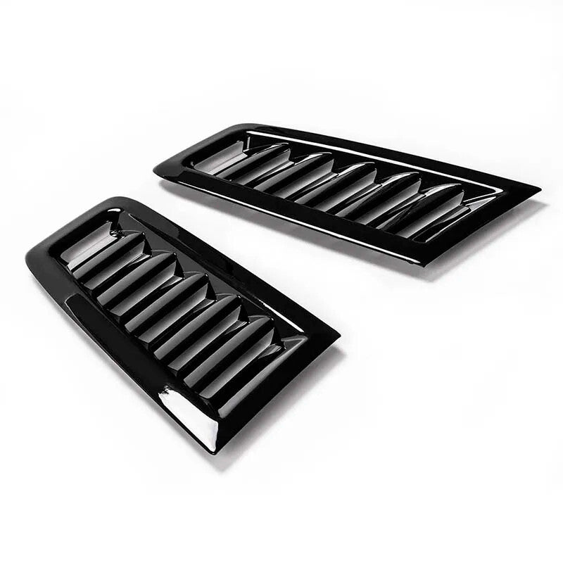 2x Car Modification Bonnet Air Vents Engine Hood Vent Refitting Black Hood Cover