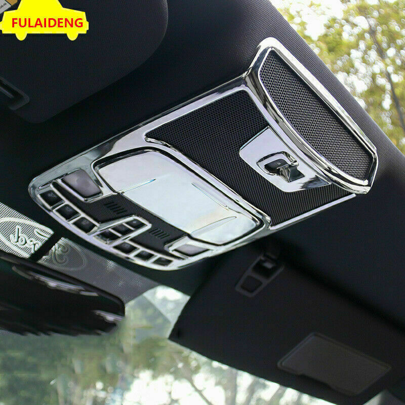 for Ford F-150 2016-2021 ABS Chrome Inner Front Reading Light Lamp Cover Trim