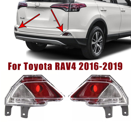 1 Pair For 2016 2017 2018 for Toyota RAV4 Rear Bumper Reflector Light Stop Lamp