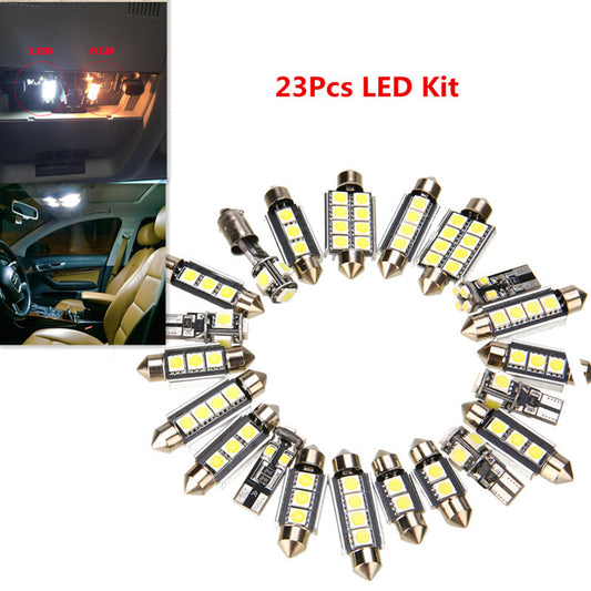 23Pc LED White Bulb Car Light Inside Reverse Light Dome License Plate Lamp Error
