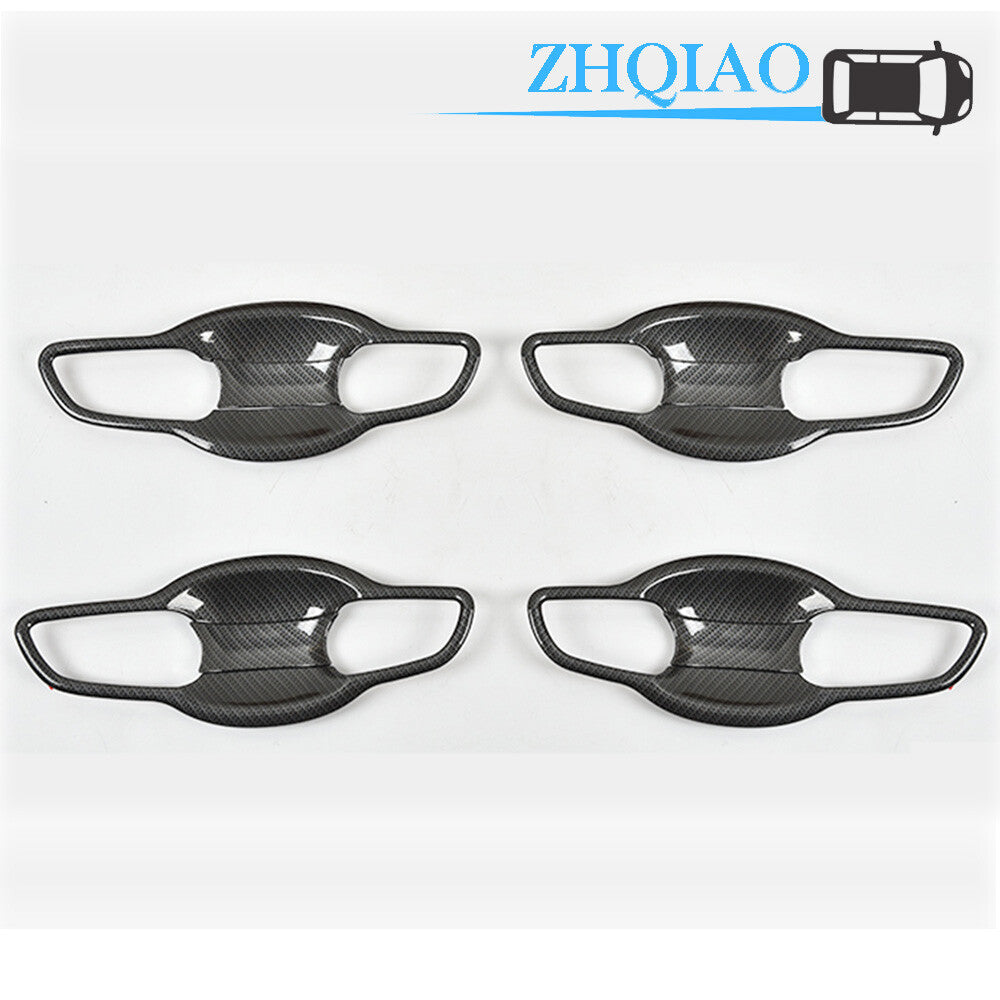 Carbon Fiber Outer Door Handle Bowl Cover Trim Fit for Honda for Civic 2016