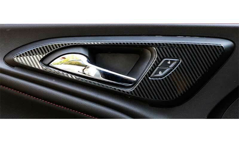 4X Steel Carbon Fiber Inner Door Handle Cover Trim for Chevrolet Malibu 2016-24