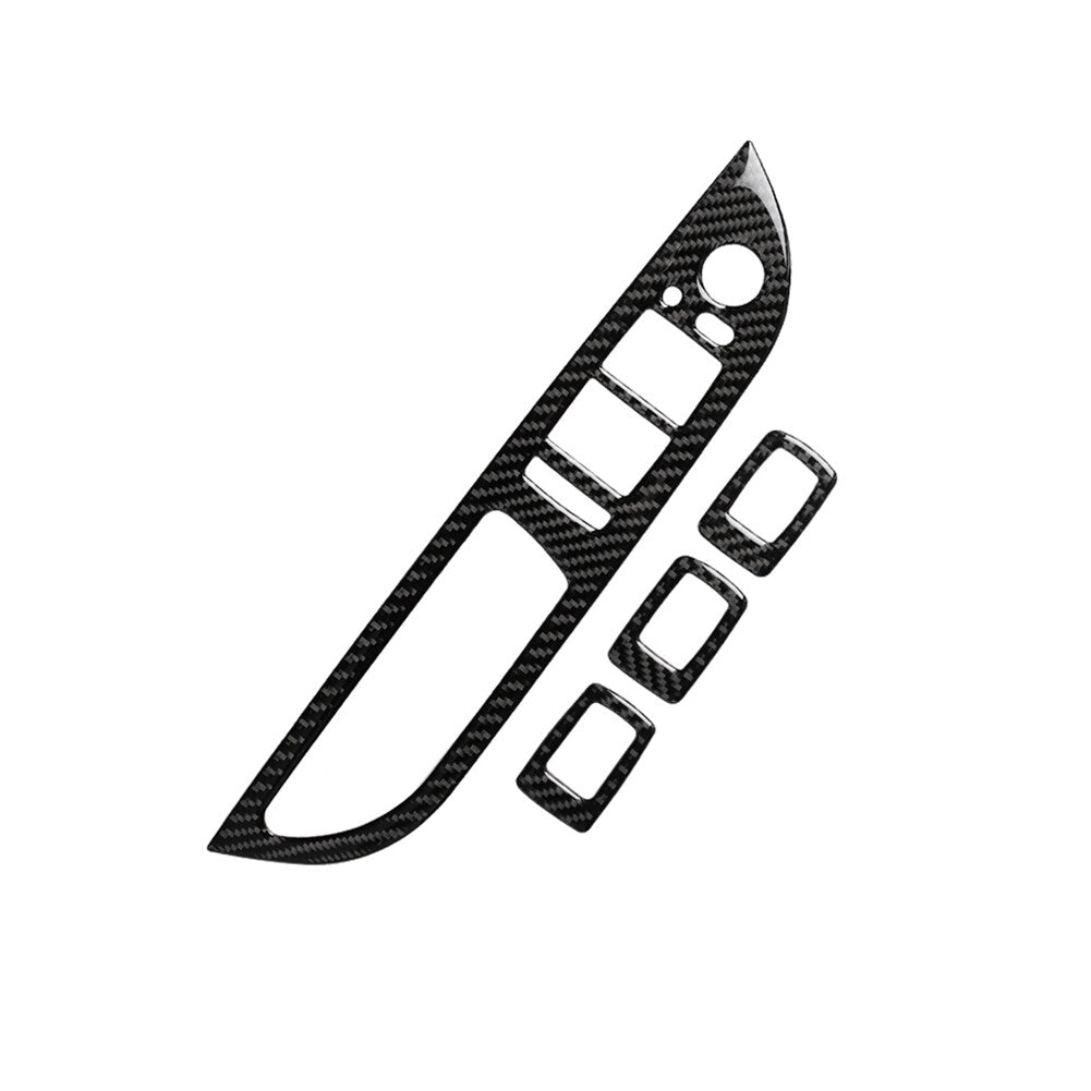 4x carbon fiber power window switch trim for BMW 5 Series E60 2005-2011