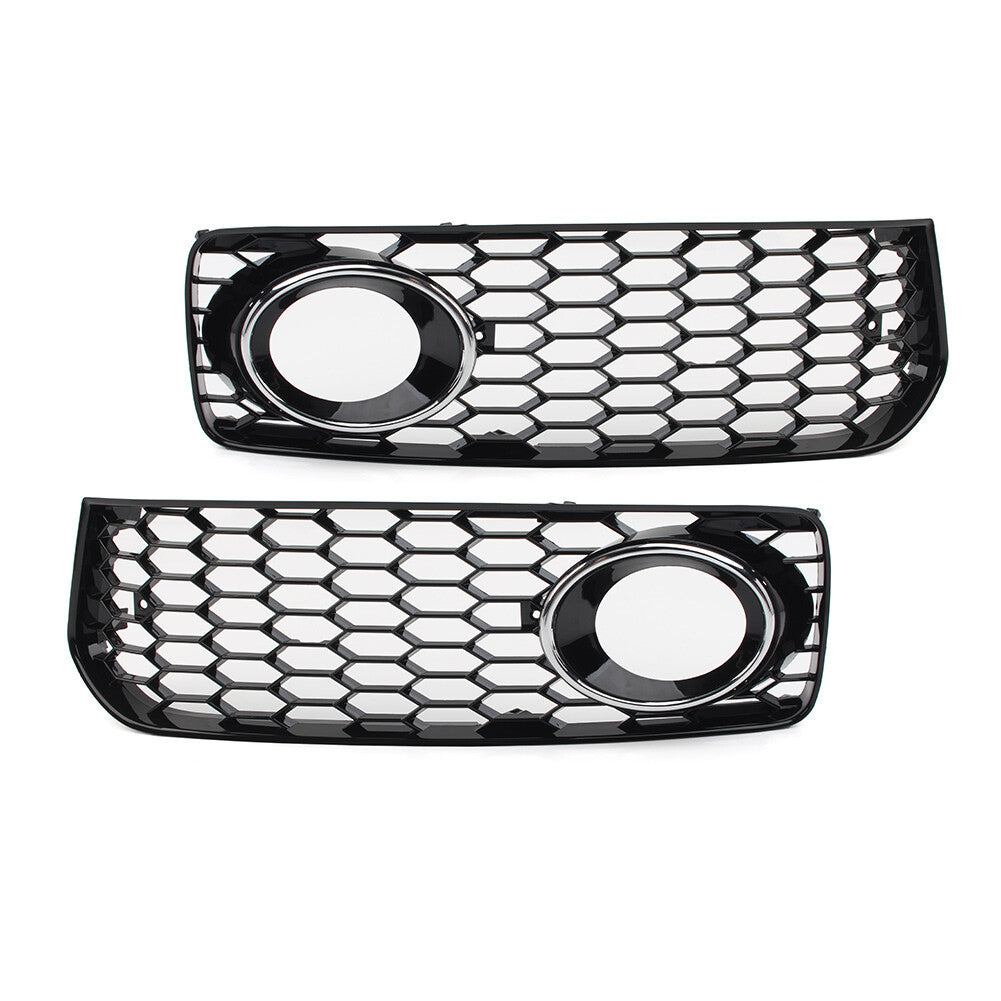 Honeycomb Front Bumper Fog Light Grille Cover Fit for Audi A5 S5 B8 RS5 08-12