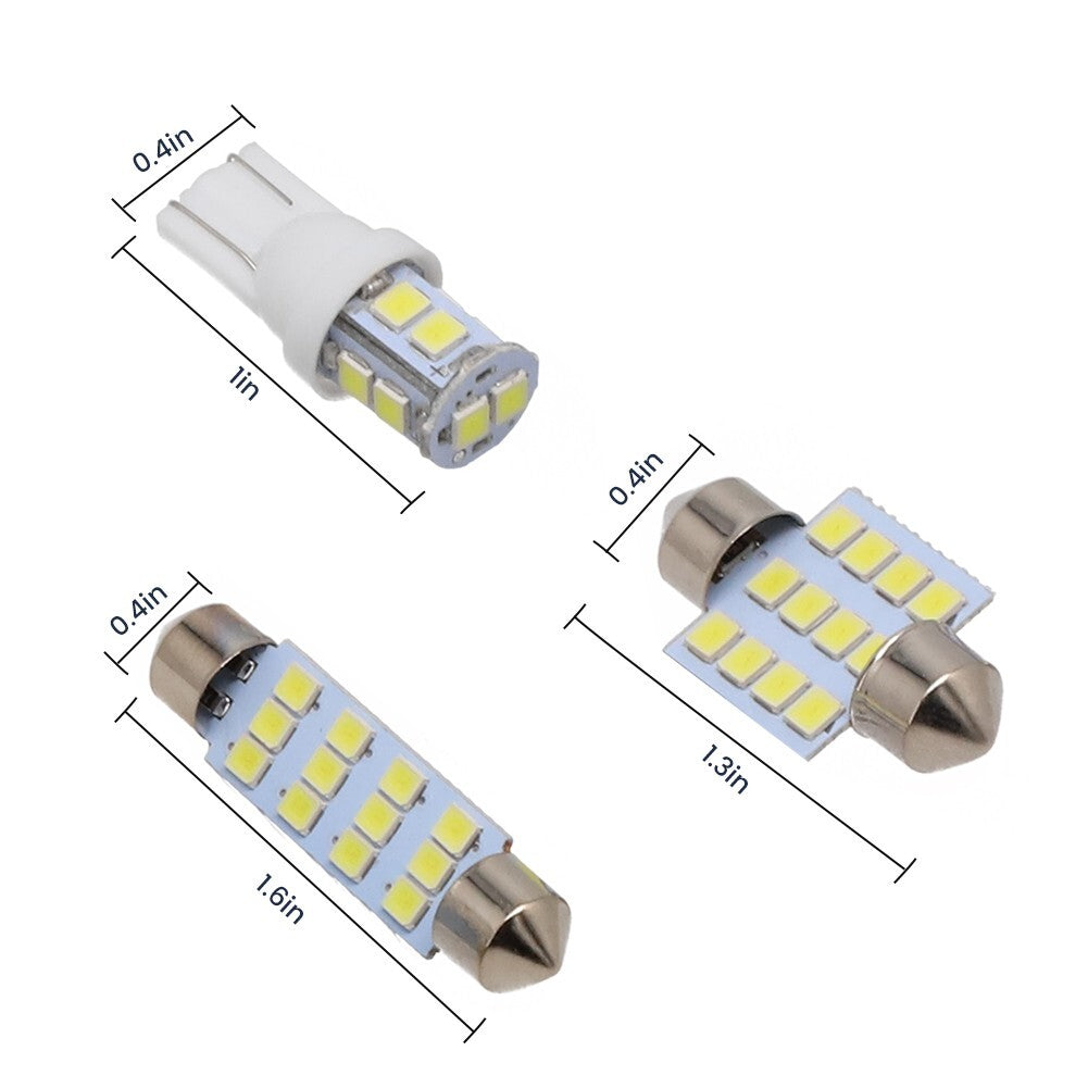 Interior Light License Plate Lamp Garden Indoor LED Parts White 20 Pcs