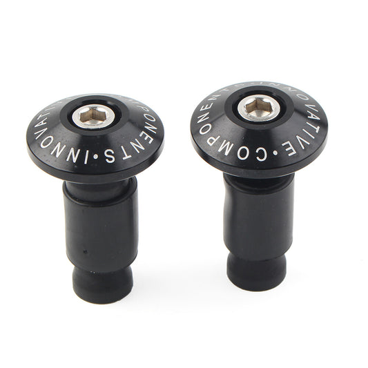 7/8 Motorcycle Bike Handlebar Grips CNC Handle Bar End Cap Plugs Slider Black