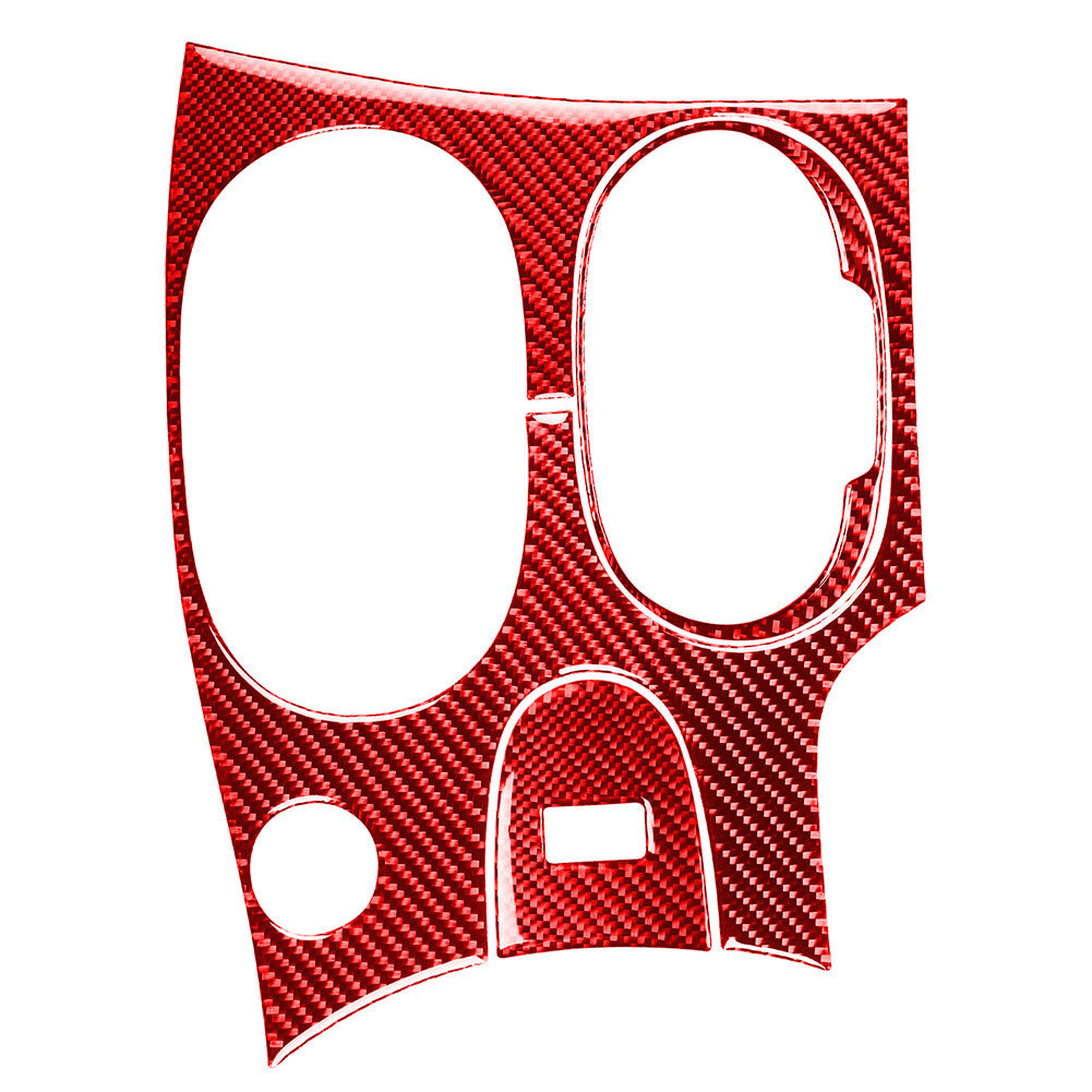 Center Console Gear Shift Panel Trim Red Fit for Chevrolet for Corvette C6 2005-13 LHD