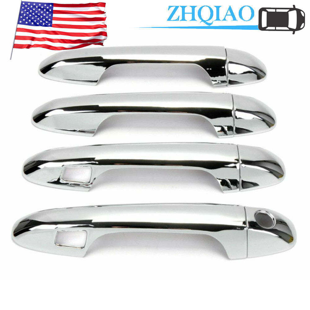 Door Handle Cover Trim For 2014 - 2019 for Toyota Highlander Chrome with for Smart Key