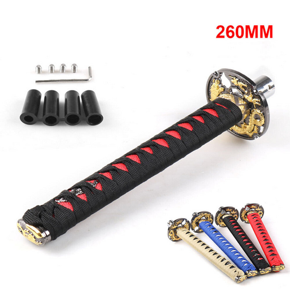 26cm Samurai Sword Shift Knob Shifter Katana Metal Weighted with Adapters