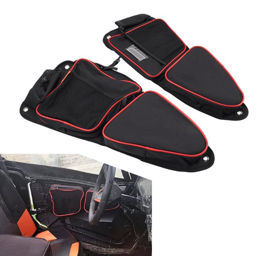 for Polaris RZR XP 4 1000 Turbo S 900 Front Side Door Storage Bags W/ Knee Pad