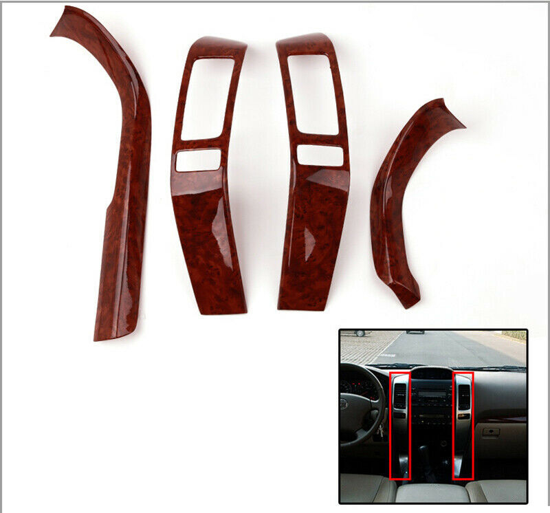 for Toyota Prado FJ120 2003-2009 Wood Grain Interior DASH KIT TRIM PANEL COVER