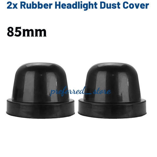 Two-piece rubber headlight housings, extended dust covers, and boot caps suitable for F150 2015, 2016, and 2017 models.