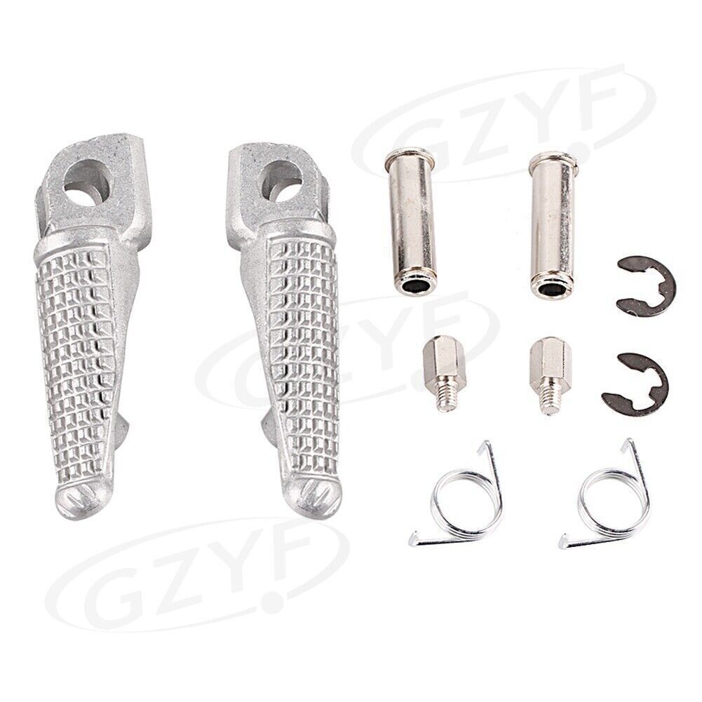 PAIR Front Footrest Foot Peg Assemblyfor Kawasaki Z1000 07-2013 Z750 Silver