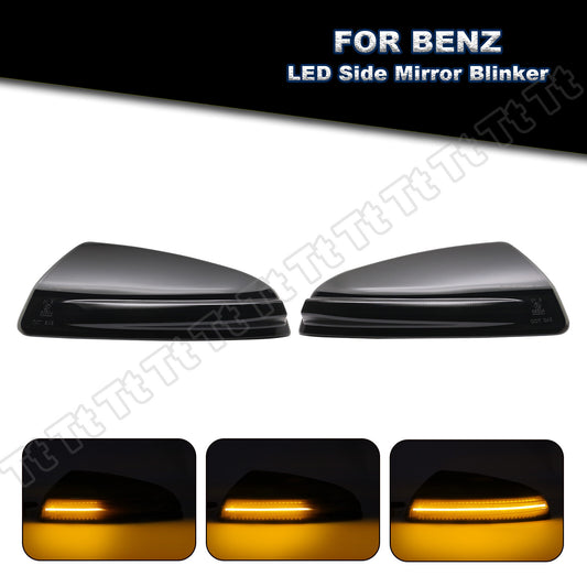 2x Side Mirror Turn Signal Lights for 08-15 for Mercedes W164 C250 C300 C350 C63 AMG