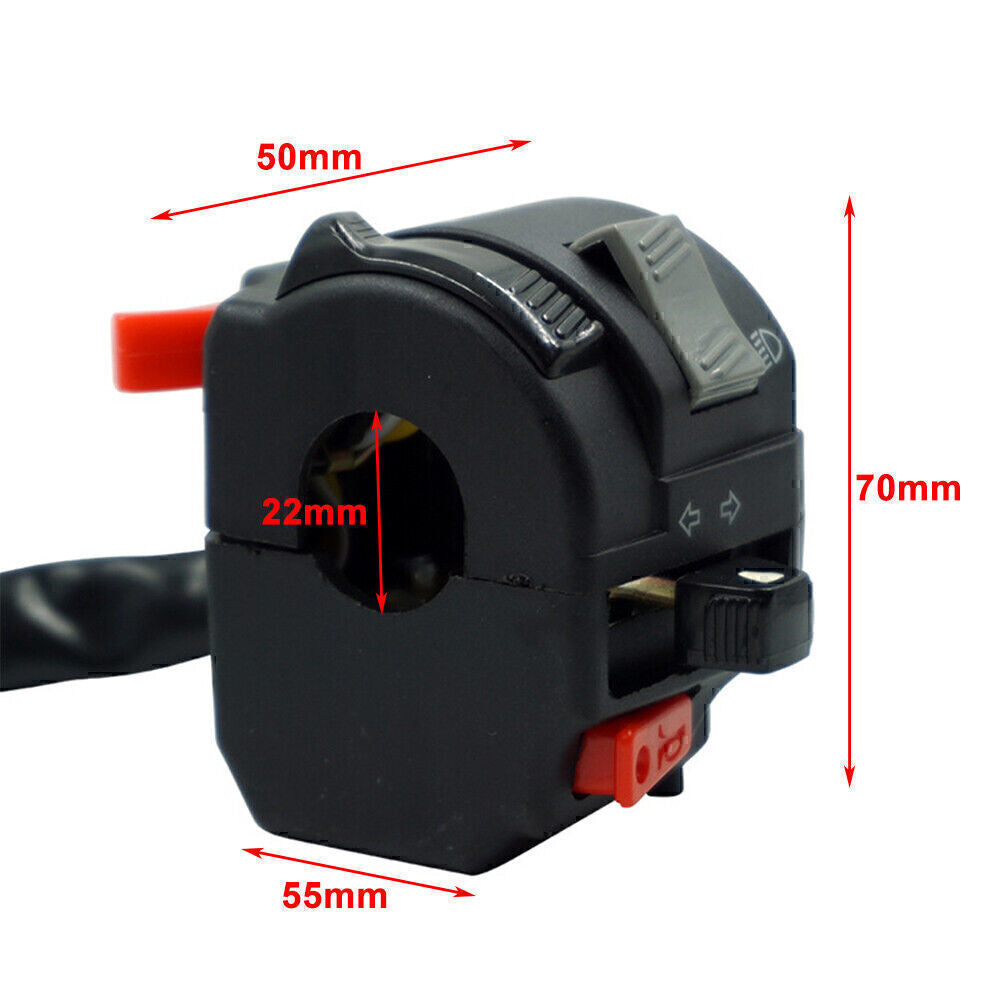 7/8 22MM Lenker Hupenknopf Blinker Nebelscheinwerfer Controller Schalter Motor