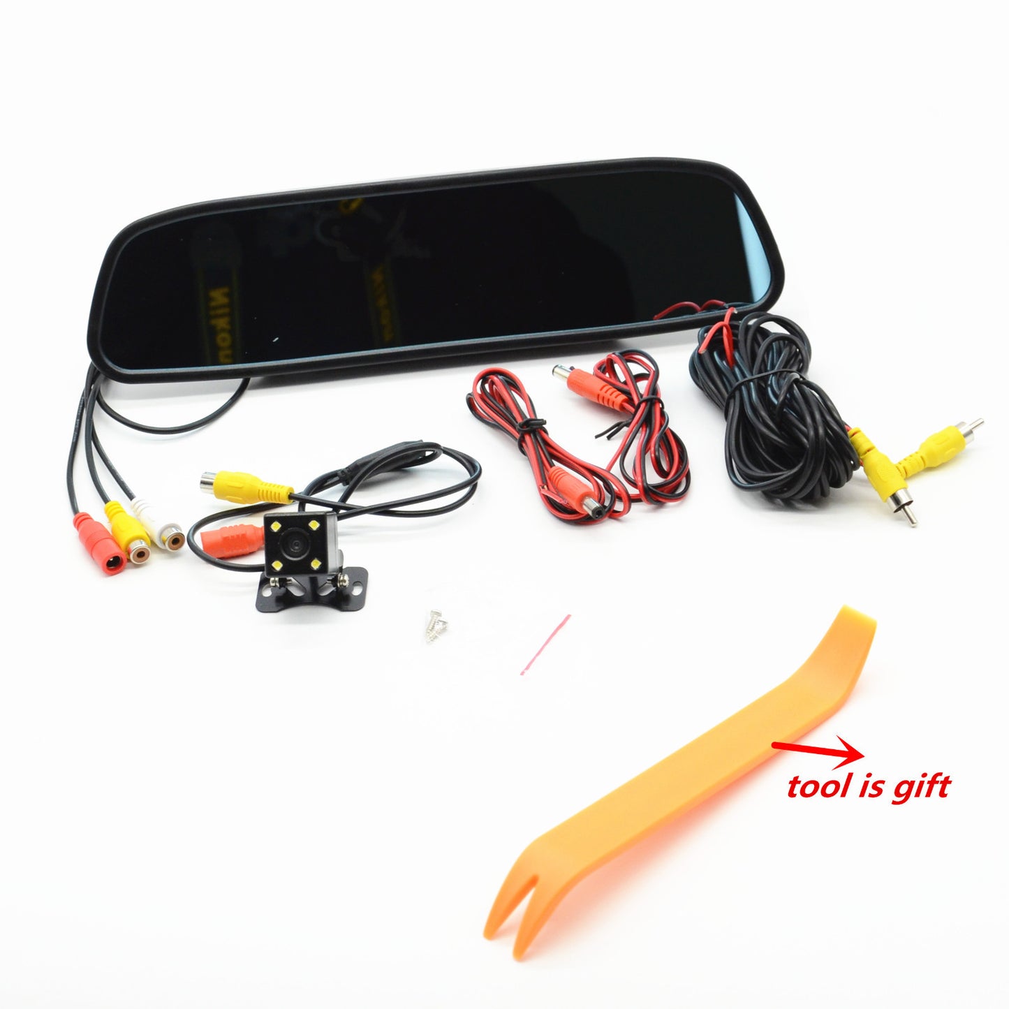 4.3LCD Car Rear View Mirror Monitor +4LED Night USE Reverse Backup Camera