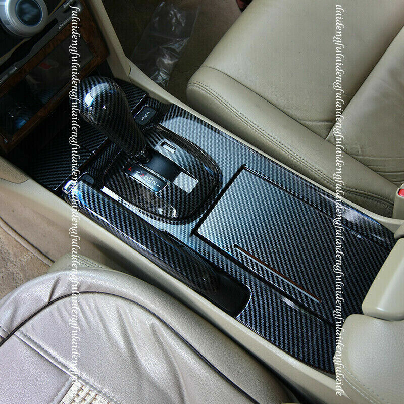 4P for Honda Accord 2008-2013 Carbon Fiber Console Gear Shift Frame Cover Trim