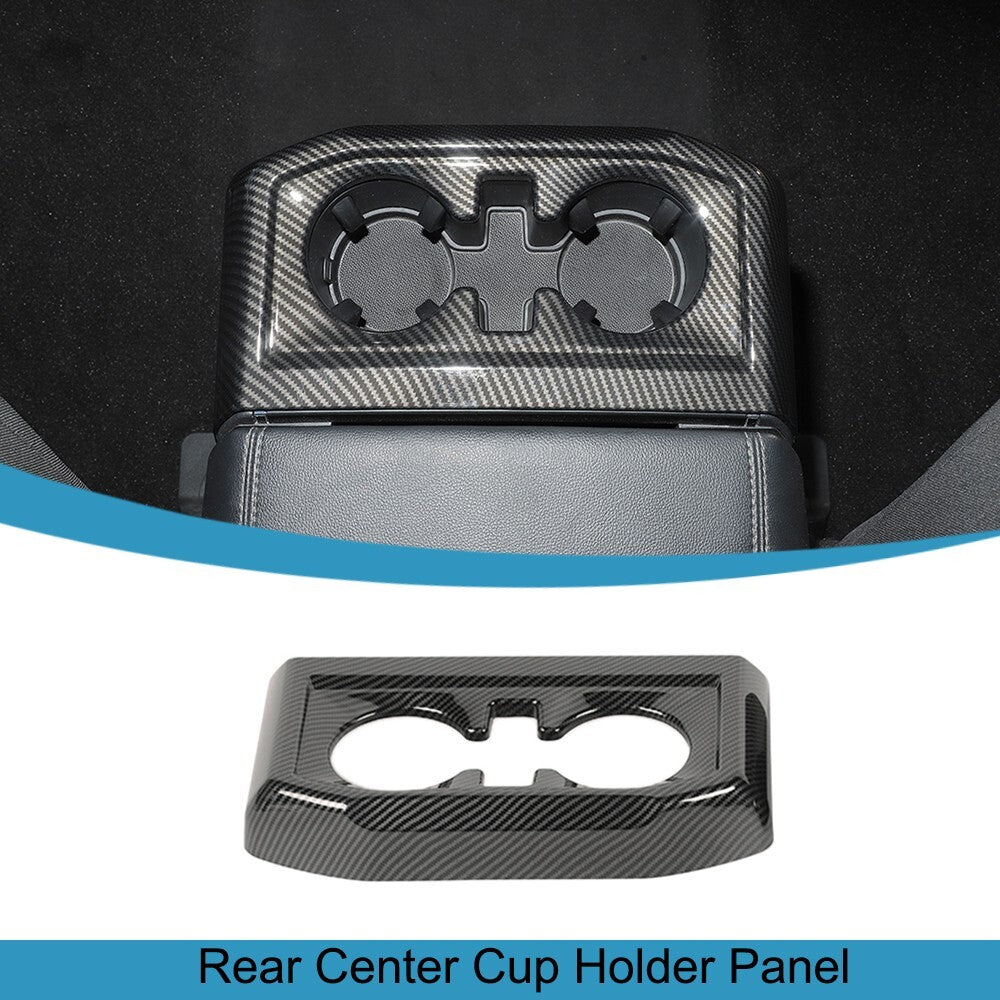 Rear Cup Holder Panel for Ford F150 2021-2024 Armrest Box Cup Holder Cover Trim