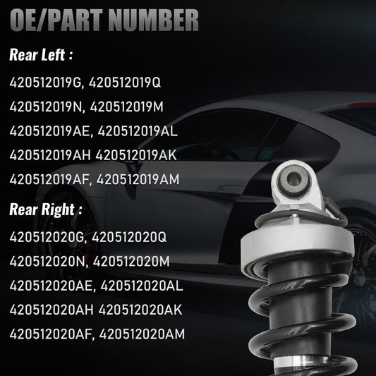 2 front shock absorber struts, Assys A2043233000, suitable for Mercedes-Benz W207, W204, W212 with ADS