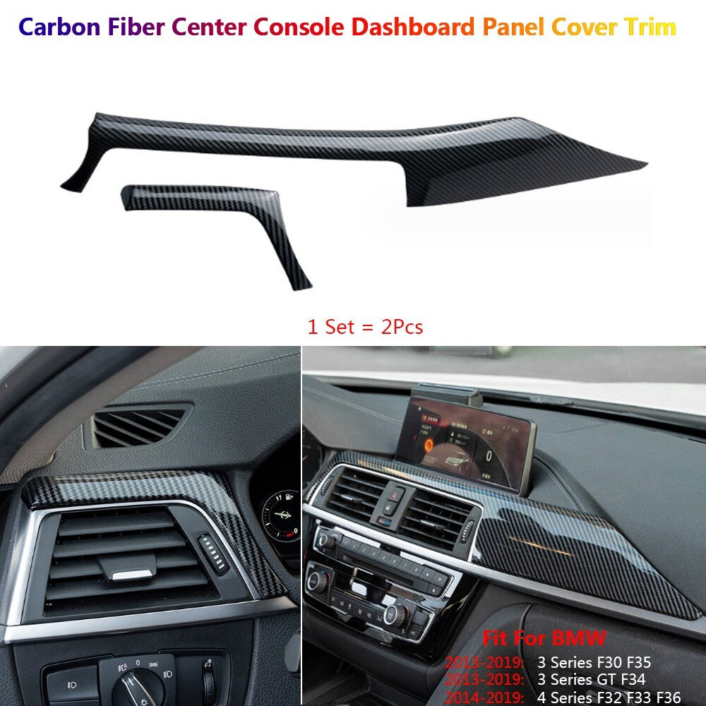 Carbon Fiber for BMW 3 4 F30 F32 F33 F34 Car Cconsole Dashboard Panel Cover Trim