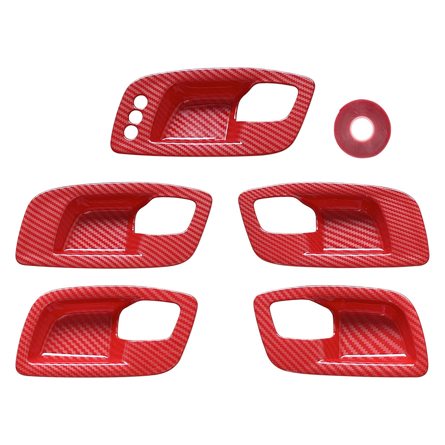 Inner Door Handle Bowl Cover Trim Red for 16-21 for Dodge Charger