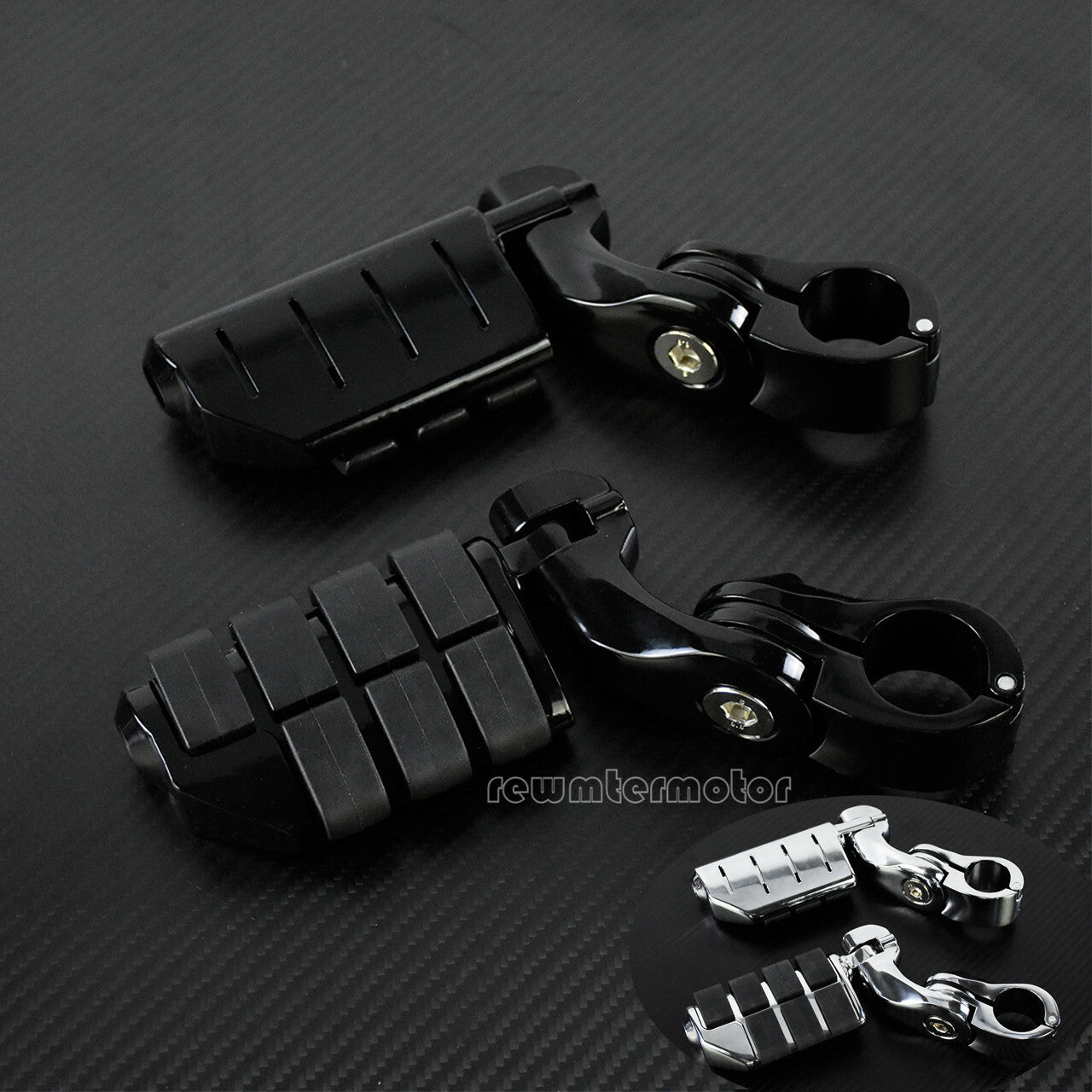 1 to 1.25 Highway Foot Pegs Footrest Engine Crash Bar Guard Clamp Mounting