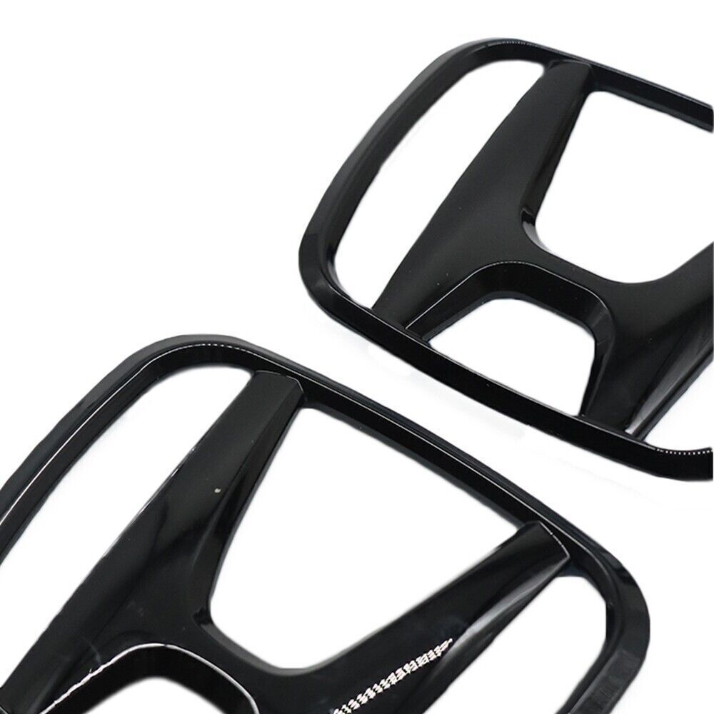 for Civic 11th Gen 2022-2024 FRONT  REAR Glossy Black Emblem Badge Stickers