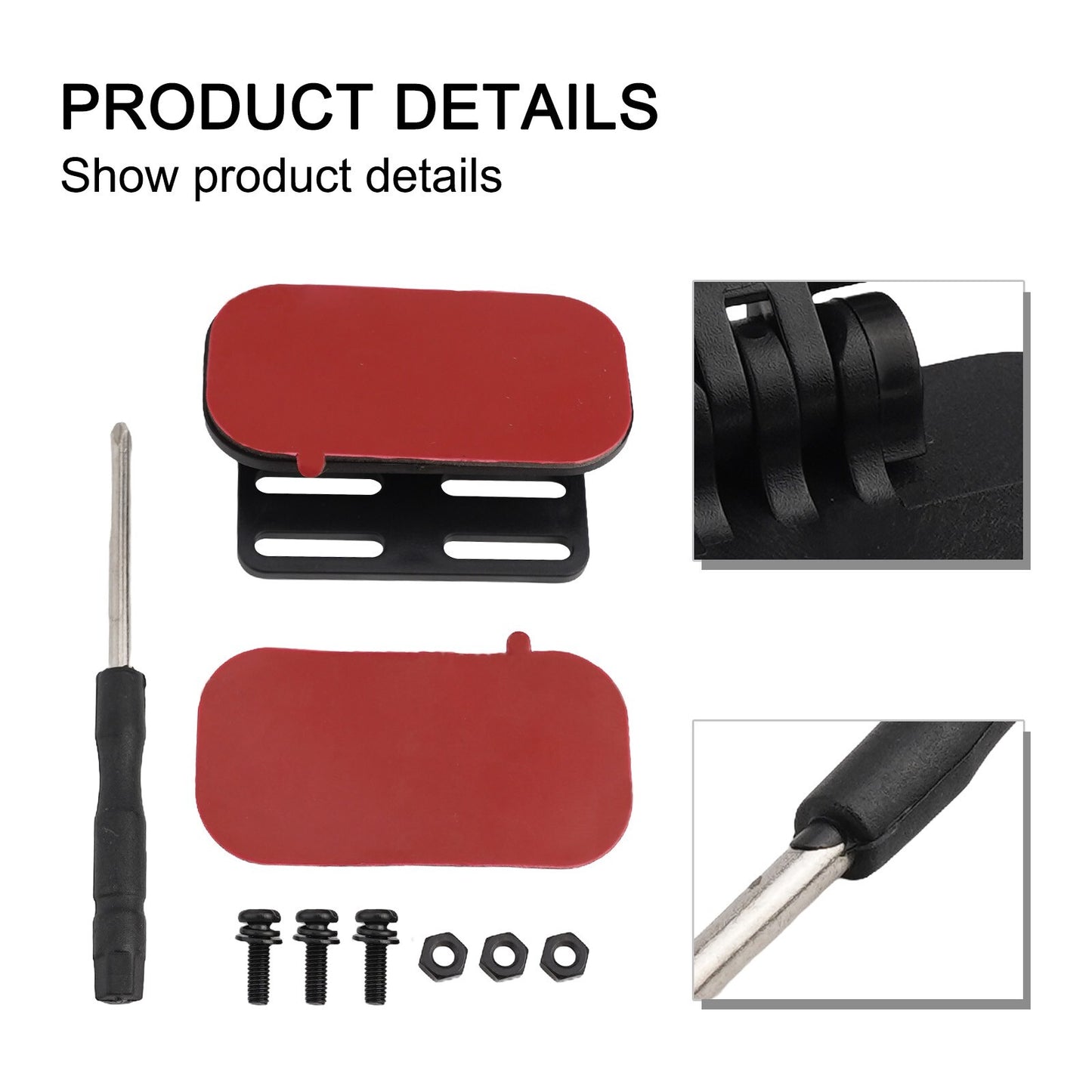 Durable and long-lasting car rearview camera bracket made of sturdy ABS material.