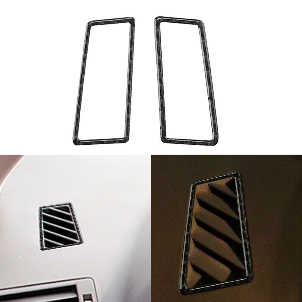 2X Dashboard Air Outlet Panel Trim Sticker Carbon Fiber for Audi for A4 S4 2005-2008