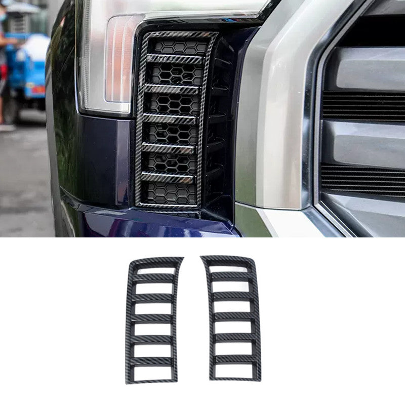 ABS carbon fiber vent inlet cover frame trim 2-piece set for Toyota Tenderloin 2022-2024