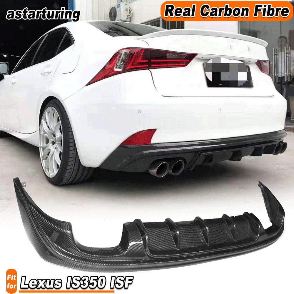 Fit for Lexus IS350 ISF 2013-2016 REAL Carbon Rear Bumper Diffuser Lip Spoiler