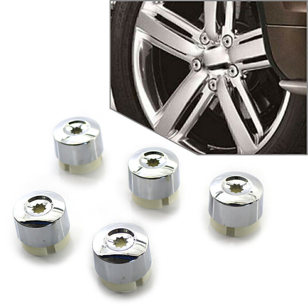 5-piece wheel lug bolt cap set suitable for 2004-2017, 2016, 2015, 2014, and 2013 for Volkswagen Touareg 7L 6601173A