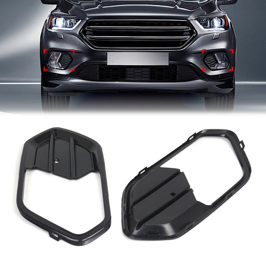 Front Bumper Fog Light Cover Bezel for Ford Escape Kuga 2017-2019