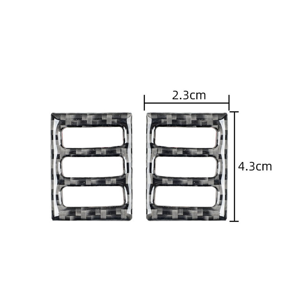 2Pcs Carbon Fiber Radio Console Buttons Cover Trim for Subaru Forester 2009-2013