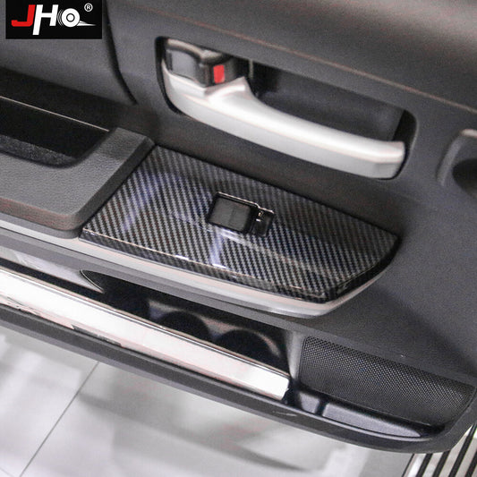 4pcs ABS Carbon Fiber Door Window Lift Cover Trim for Toyota Tundra 2014-2020