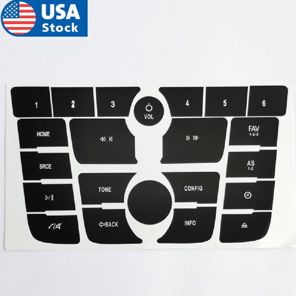 Radio Button Repair Decal Sticker Set Black for Buick Verano Encore 2012-2015