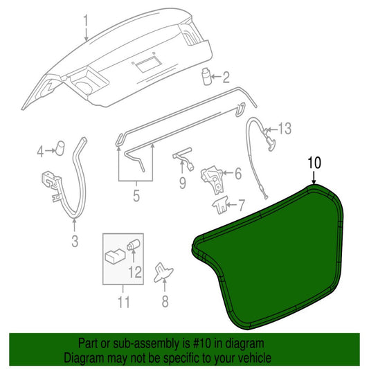 Trunk Lid Weatherstrip Seal for Chevy for Cruze 11-16
