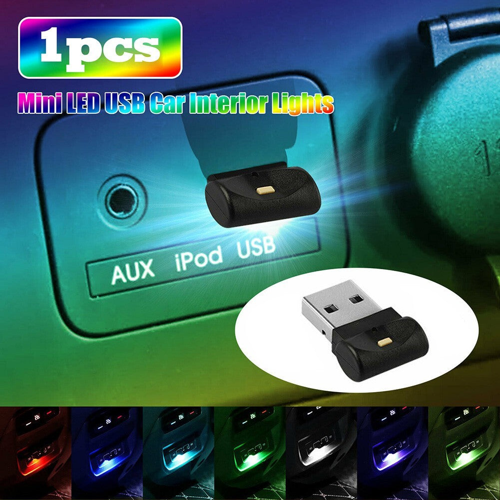 for Mini USB RGB LED Car Interior Light Touch Key Neon Ambient Light  1