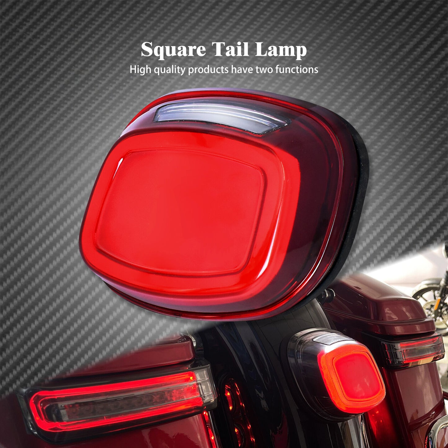 Red Tracer Tail Light Running Brake Lamp Fit for Harley Sportster Touring Dyna