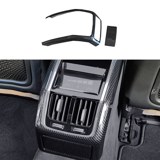 for Volvo S90 2017-2022 Carbon Fiber Inner Rear Air Outlet Vent Frame cover Trim