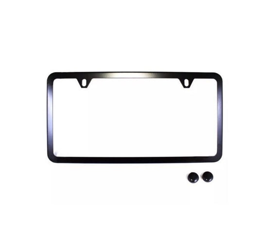 1 piece car license plate frame cover cap rear boot 2-hole black for Chrysler